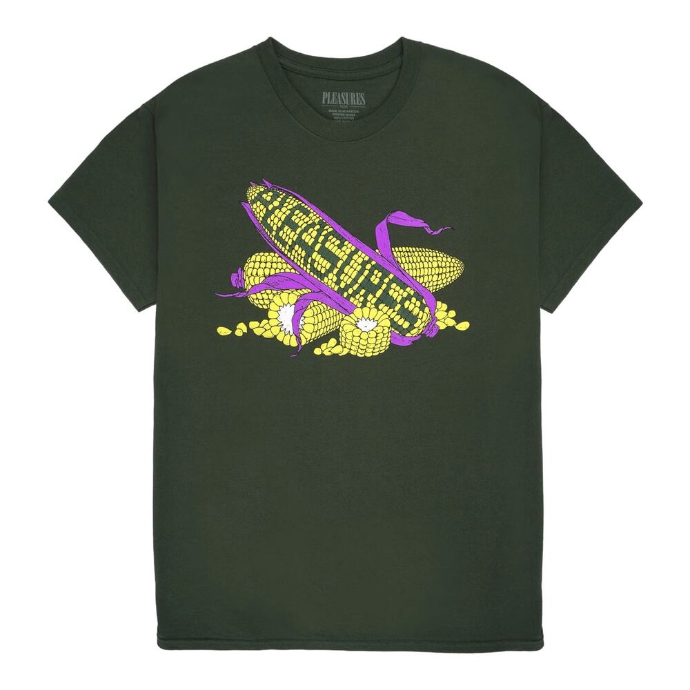 NWT Pleasures Corn T Shirt! Green Size Large